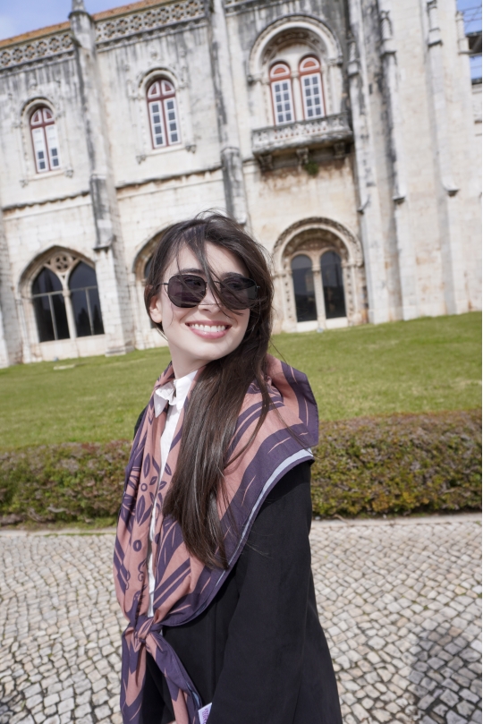 Lenço Caju 110x110 (Marrom)