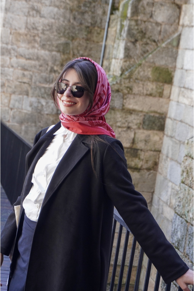 Lenço Mandacaru 110x110 (Rosa)