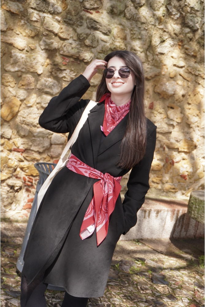 Lenço Mandacaru 110x110 (Rosa)